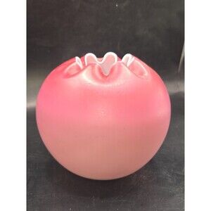 Victorian Satin Finished Mt Washington Possibly Peachblow Rose Glass Bowl Vase